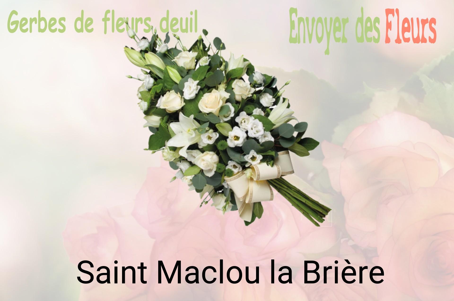 Gerbe de fleurs de deuil livrée à Saint-Maclou-la-Brière